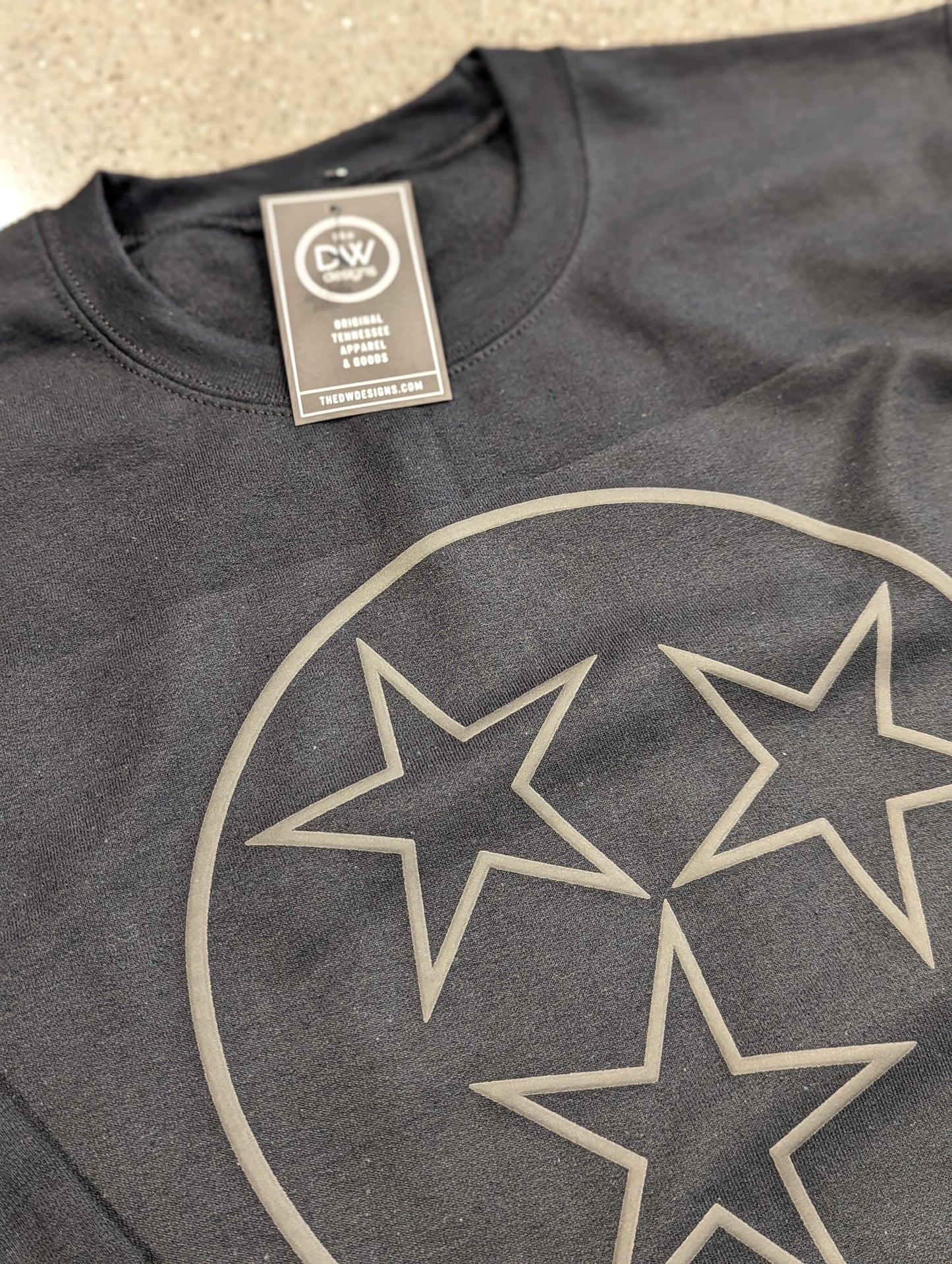 The Tristar Outline PUFF Sweatshirt - BLACK