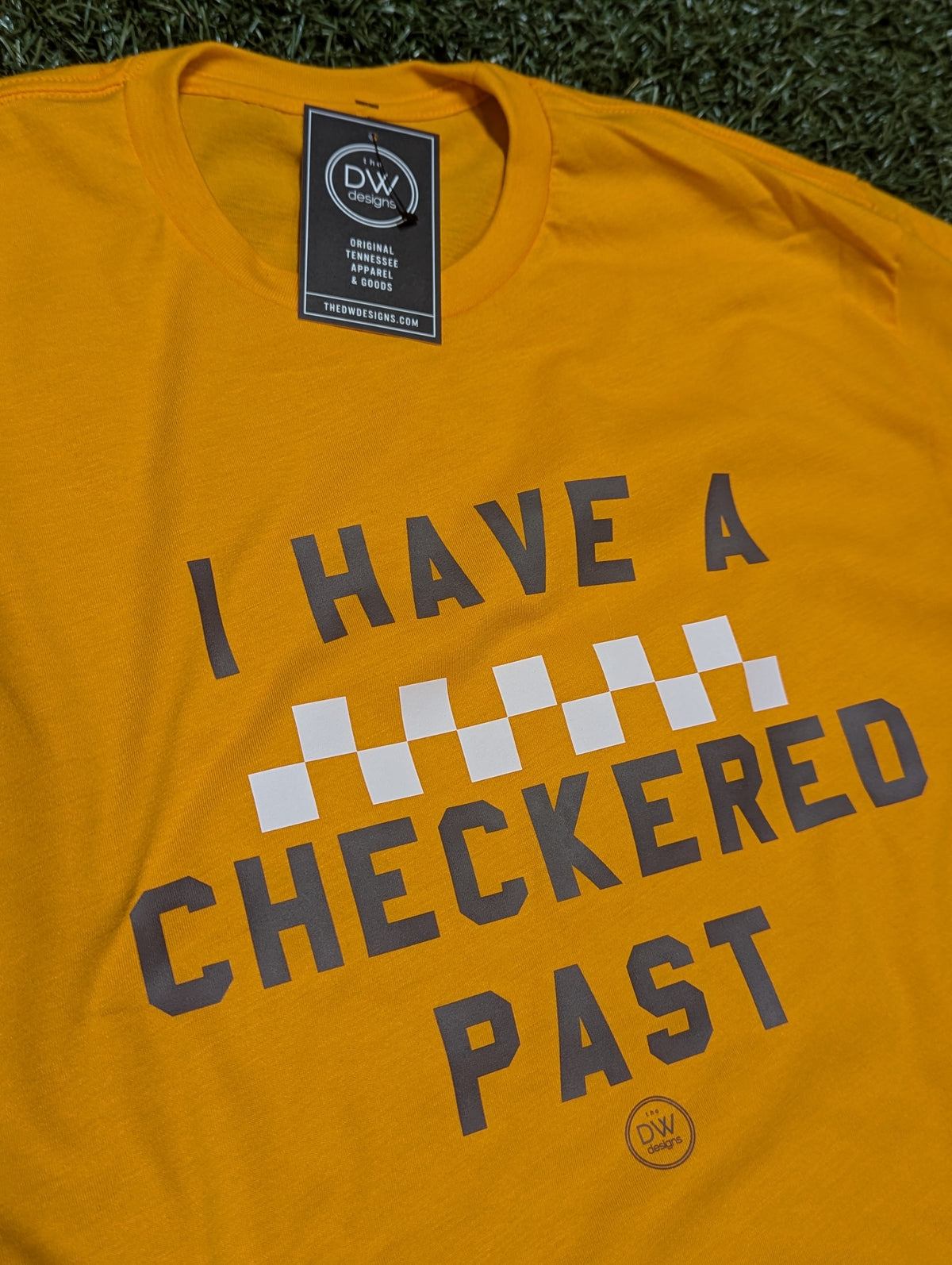 The Checkered Past Tee - ORANGE