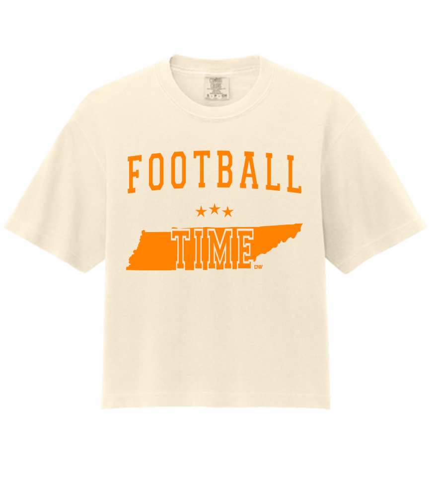 The Football Time Women's Boxy Crop Tee