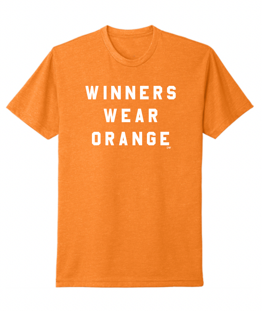 The Winners Wear Orange Stacked Tee