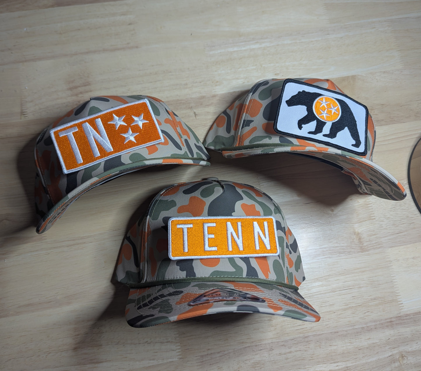 The DW Blaze Camo Rope Hat (Pick your patch)