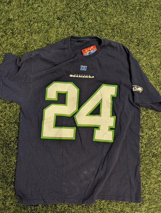 Y2K Seahawks Marshawn Lynch Tee - S