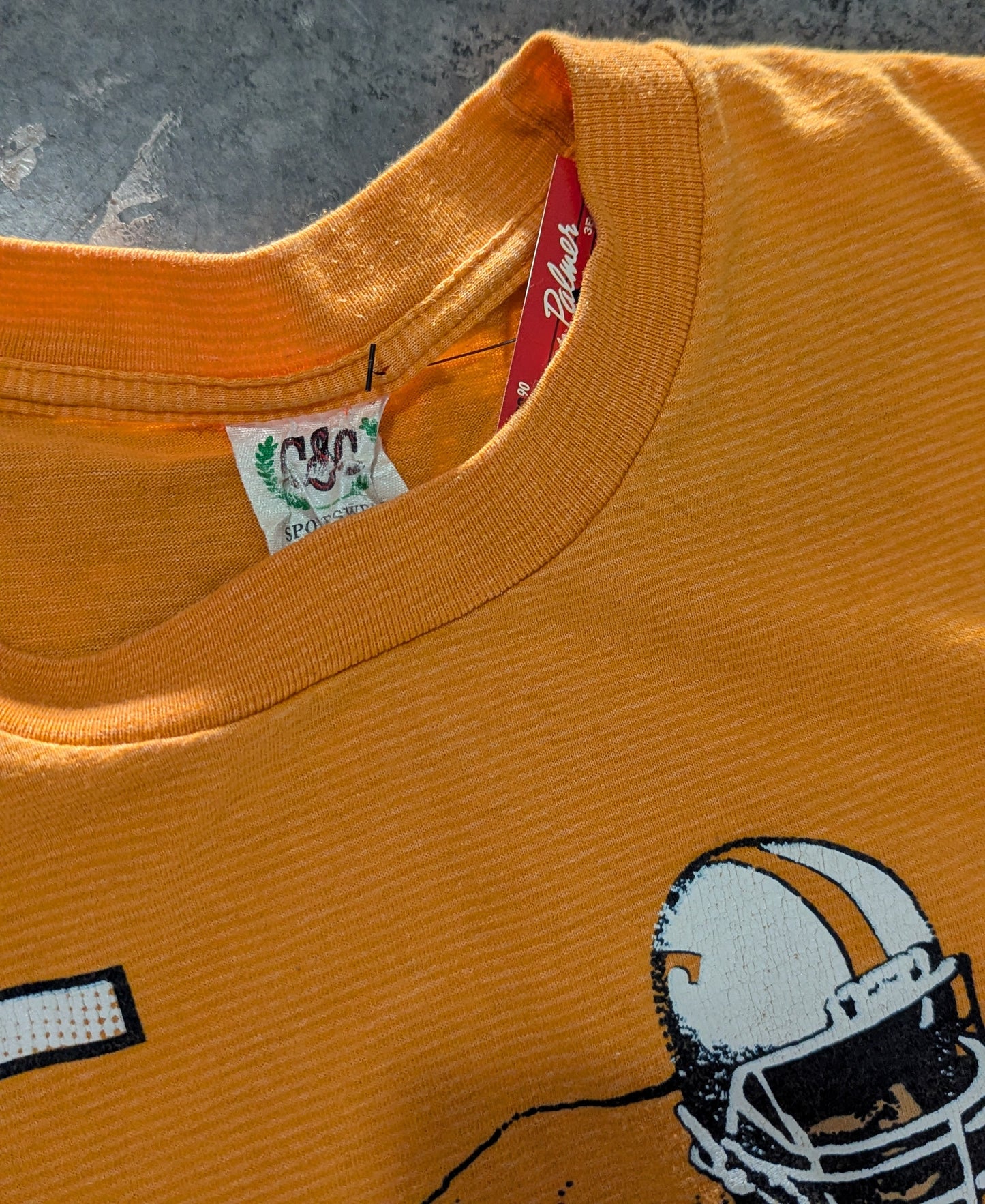 90's Tennessee Vols Oversized Print Striped Tee - L