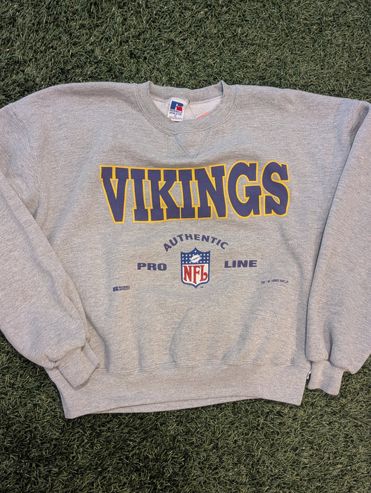 90's Russell Athletics Minnesota Vikings Sweatshirt - XL (Runs small)