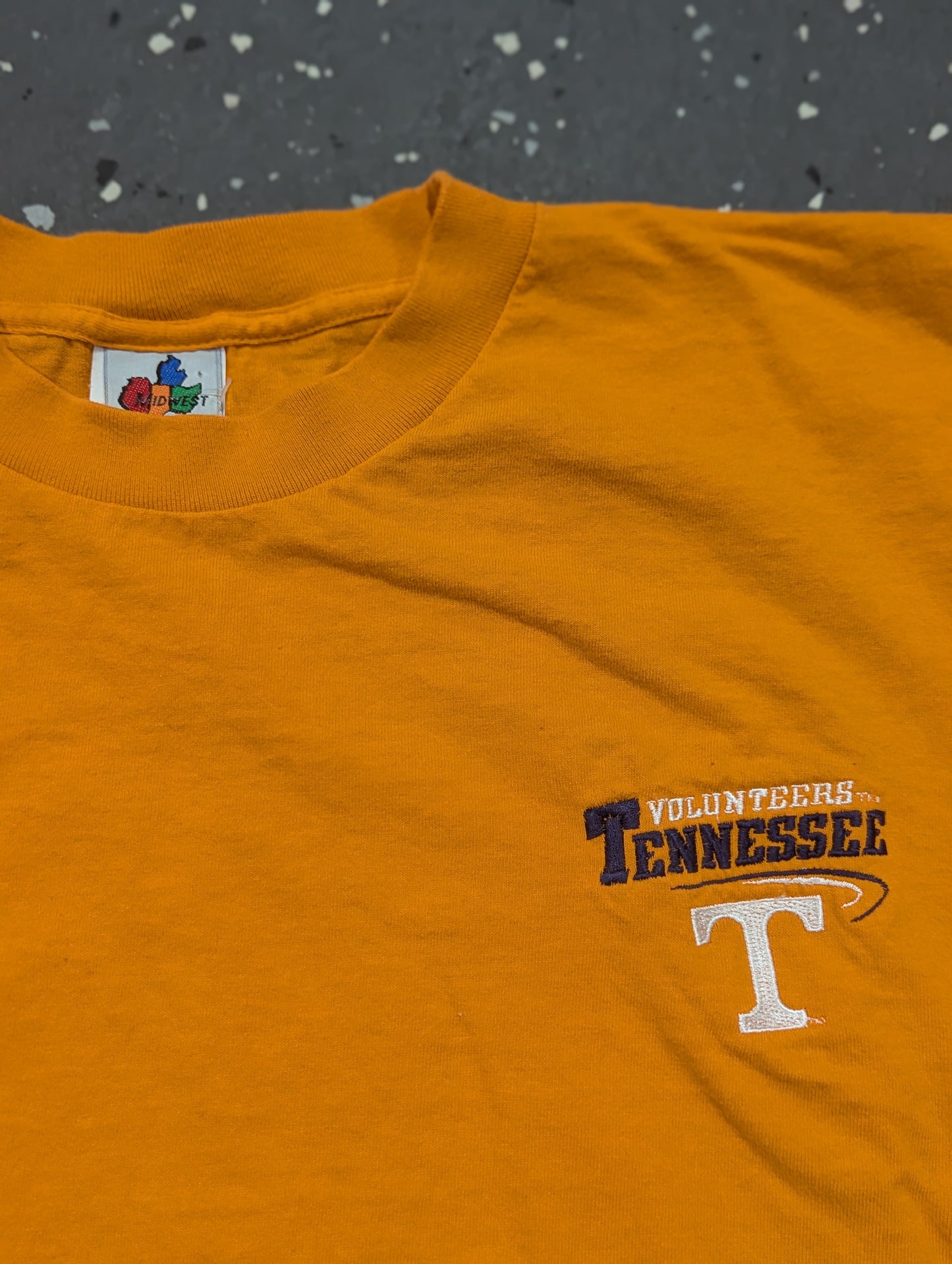 90's TN Vols Orange Tee with embroidery design - XL