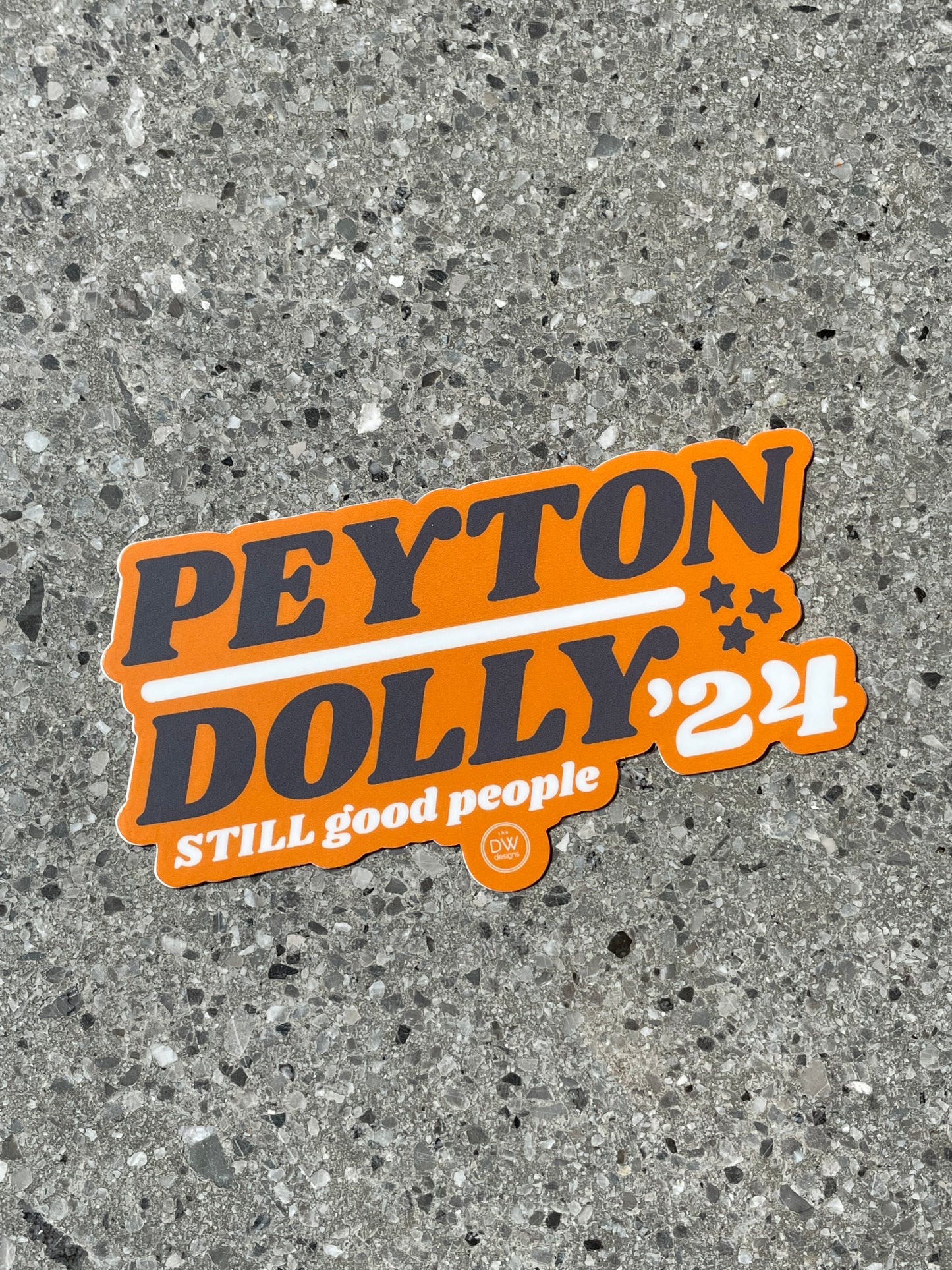The Peyton Dolly '24 Sticker - Orange