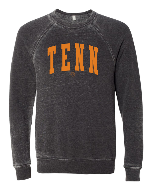 Arched TENN Crewneck Fleece Acid Wash Grey