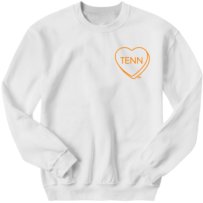 The TENN Candy Heart Sweatshirt - White