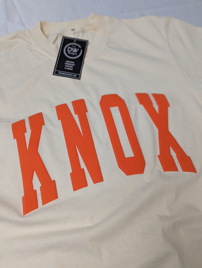 The Knox Puff Tee features the word Knox in large capital letters. Sold by The DW Designs, Knoxville, TN.