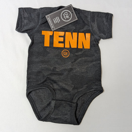 The TENN Black Camo Onesie