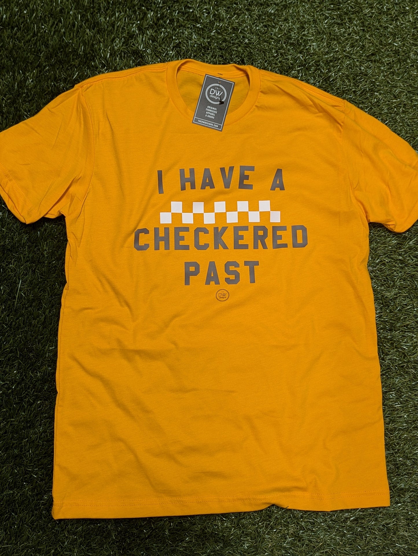 The Checkered Past Tee - ORANGE