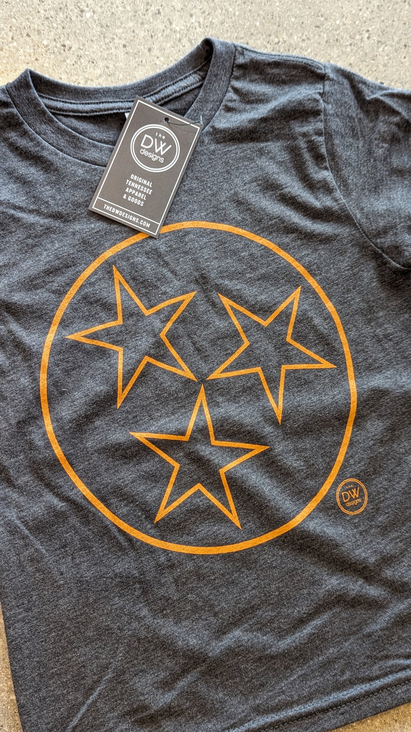 The Tristar Outline Kids Tee - Charcoal