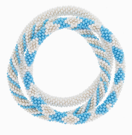 Roll-On® Bracelets Lt Blue/white - Set of 3