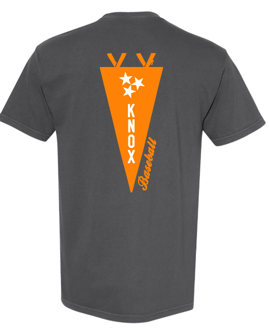 The Vintage KNOX Pennant CC Tee - Charcoal