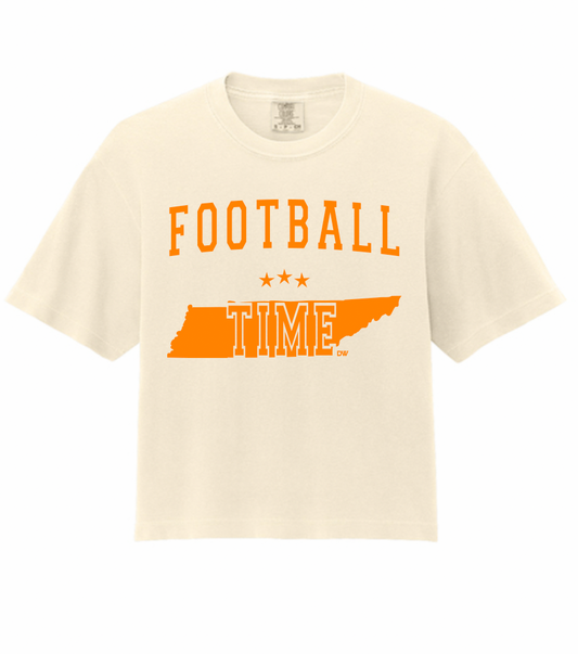 The Football Time Women's Boxy Crop Tee