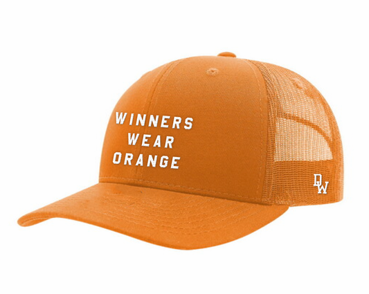 The Winners Wear Orange Trucker Hat