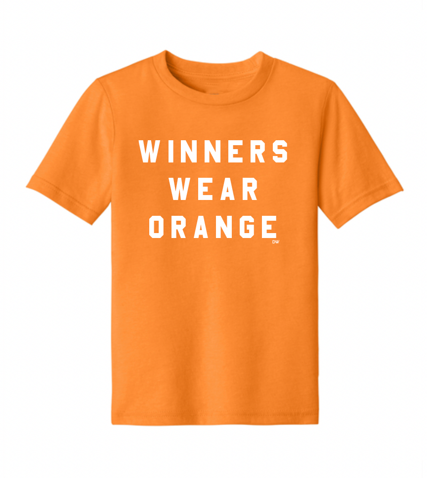 Winners Wear Orange Stacked Kids' Tee