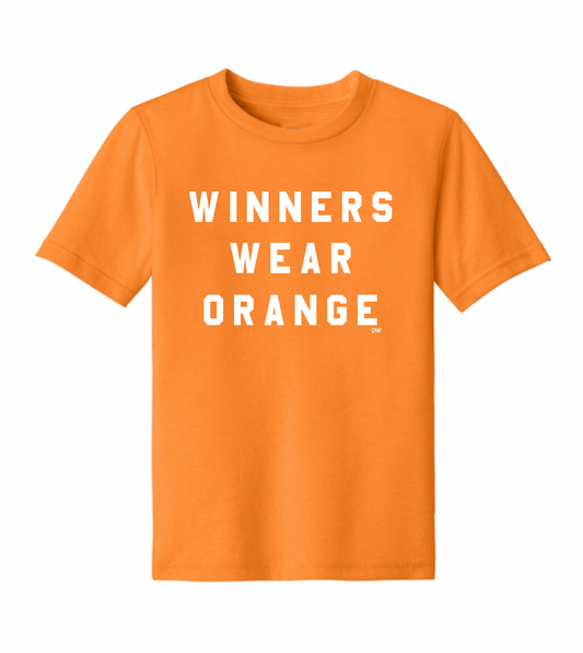 Winners Wear Orange Stacked Kids' Tee