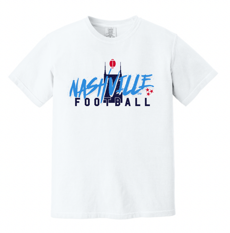 The Nashville Graffiti Football CC Tee