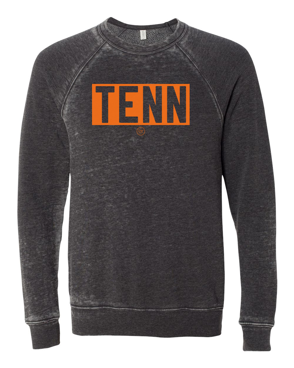 Tenn Block Crewneck Fleece Acid Wash Grey