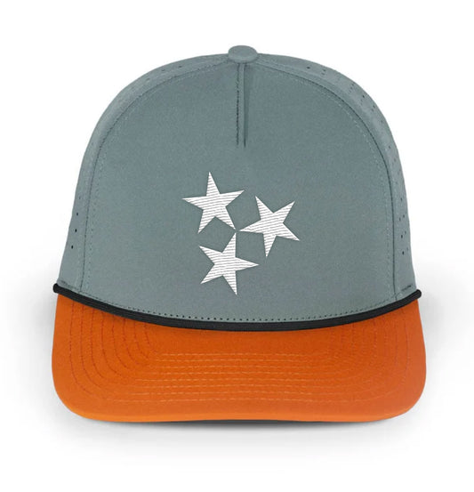 The Tristar Performance Rope Hat - Grey/Orange