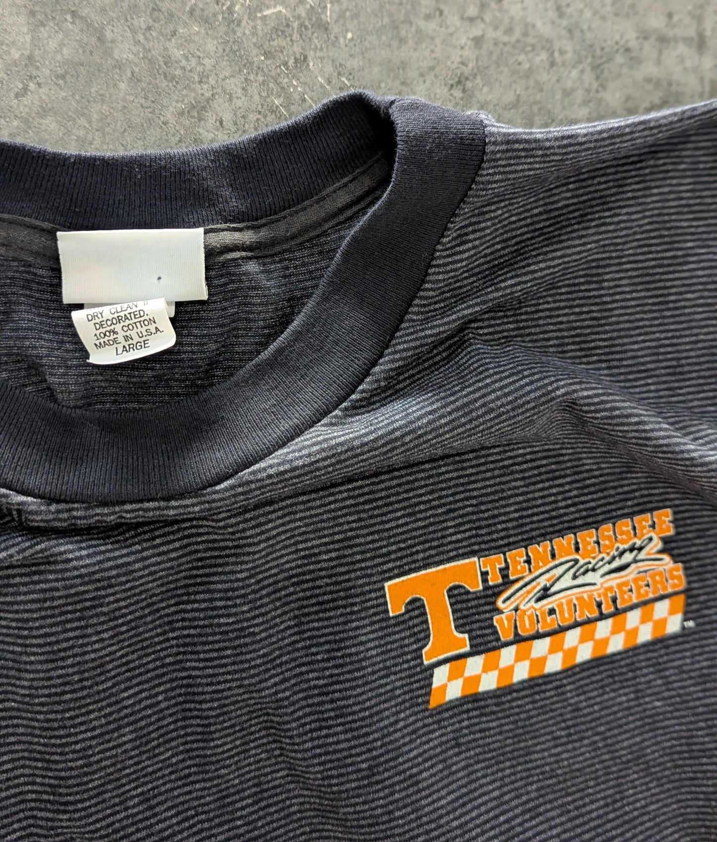 Vintage 90s Sterling Marlin NASCAR Vols Pinstripe Tee - L