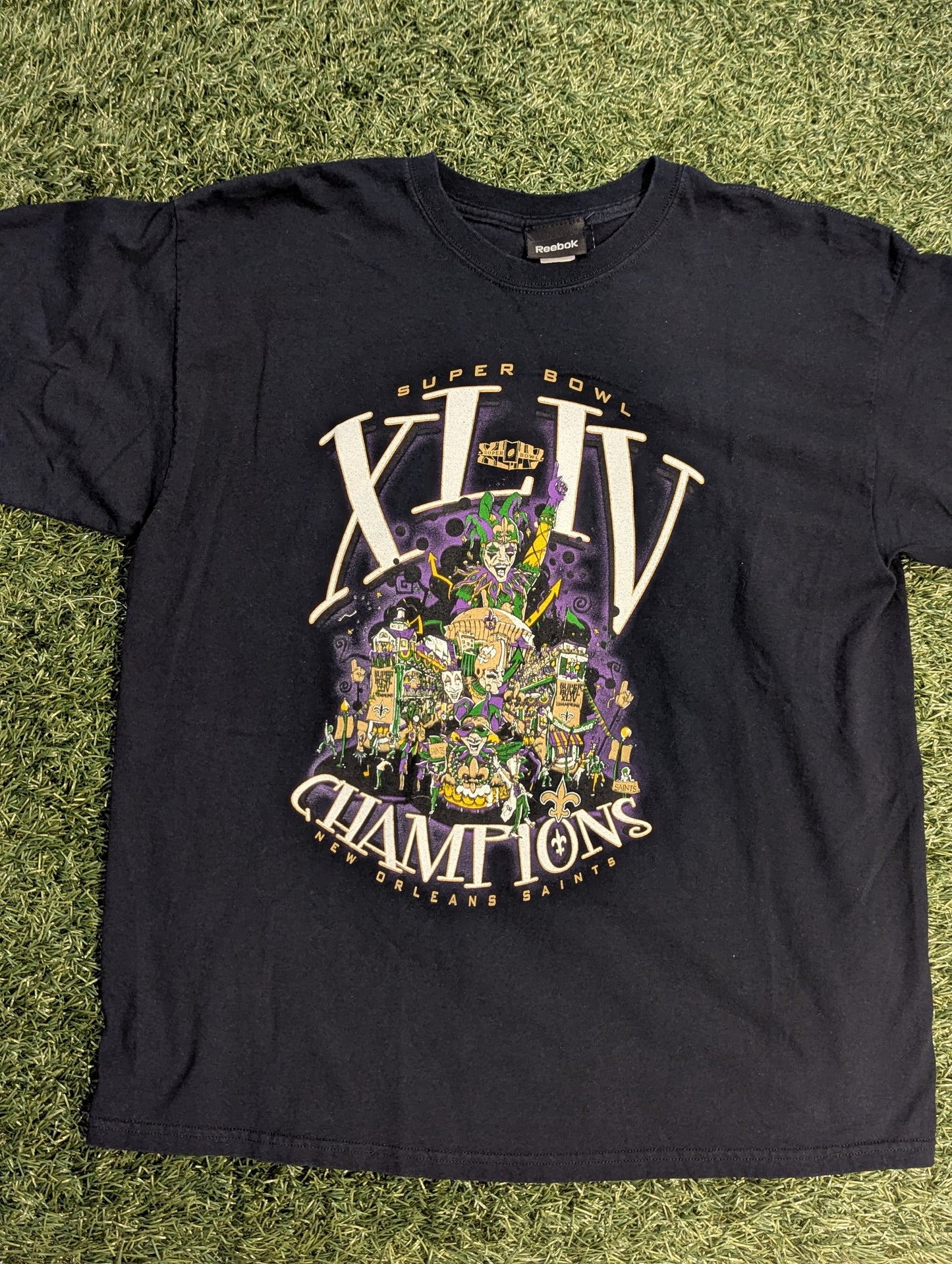 Super Bowl XLIV Reebok New Orleans Saints Tee - L
