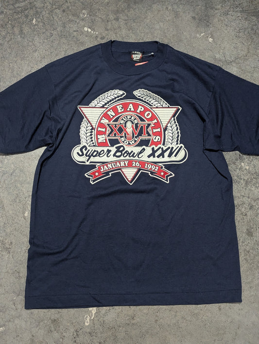 90's Super Bowl XXVI tee Made in USA - XL
