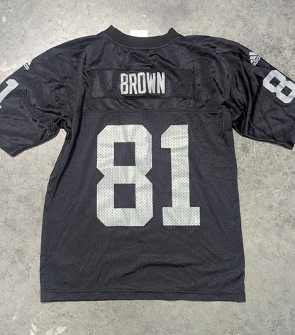 2000's Adidas Tim Brown Raiders Jersey - YM