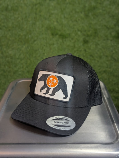 The Native Bear Trucker Hat - Solid Black