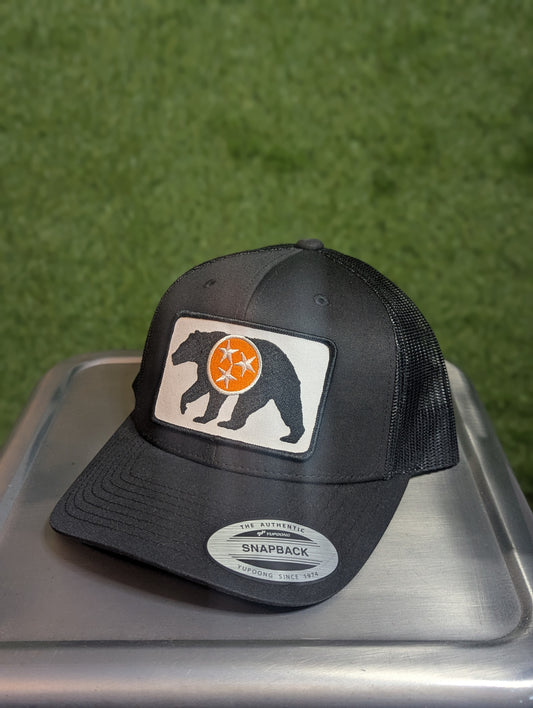 The Native Bear Trucker Hat - Solid Black