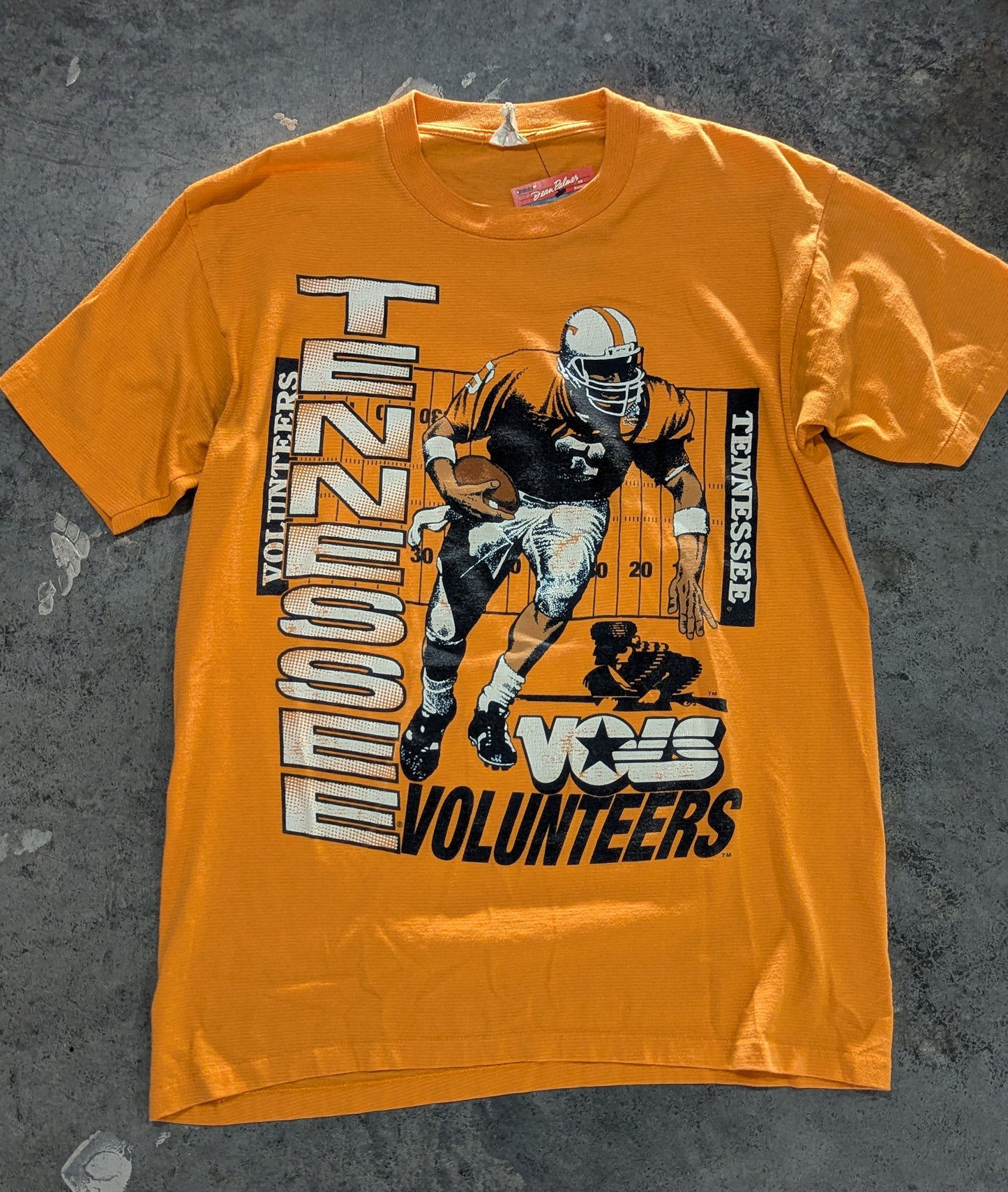 90's Tennessee Vols Oversized Print Striped Tee - L