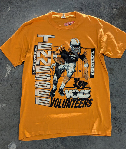 90's Tennessee Vols Oversized Print Striped Tee - L