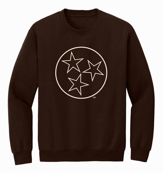 The Tristar Outline Sweatshirt - DK Brown