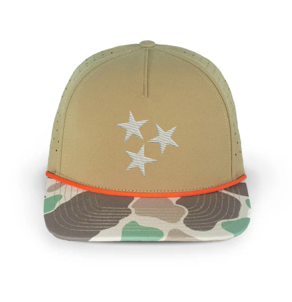 The Tristar Performance Rope Hat - Tan/Camo