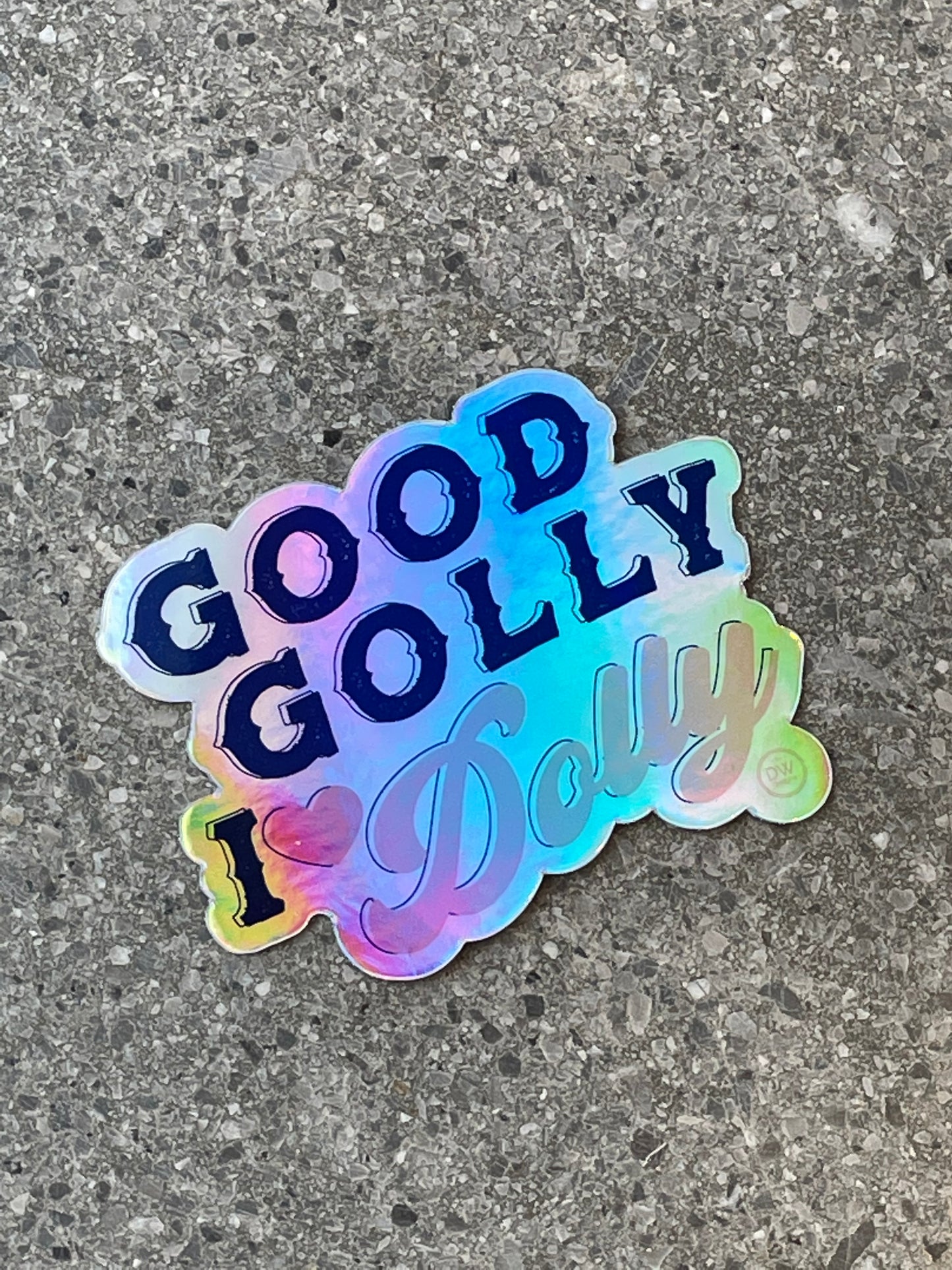The Golly Dolly Holographic Sticker