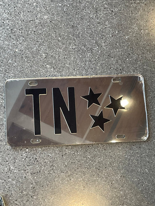 The TN Stars License Plate - Silver