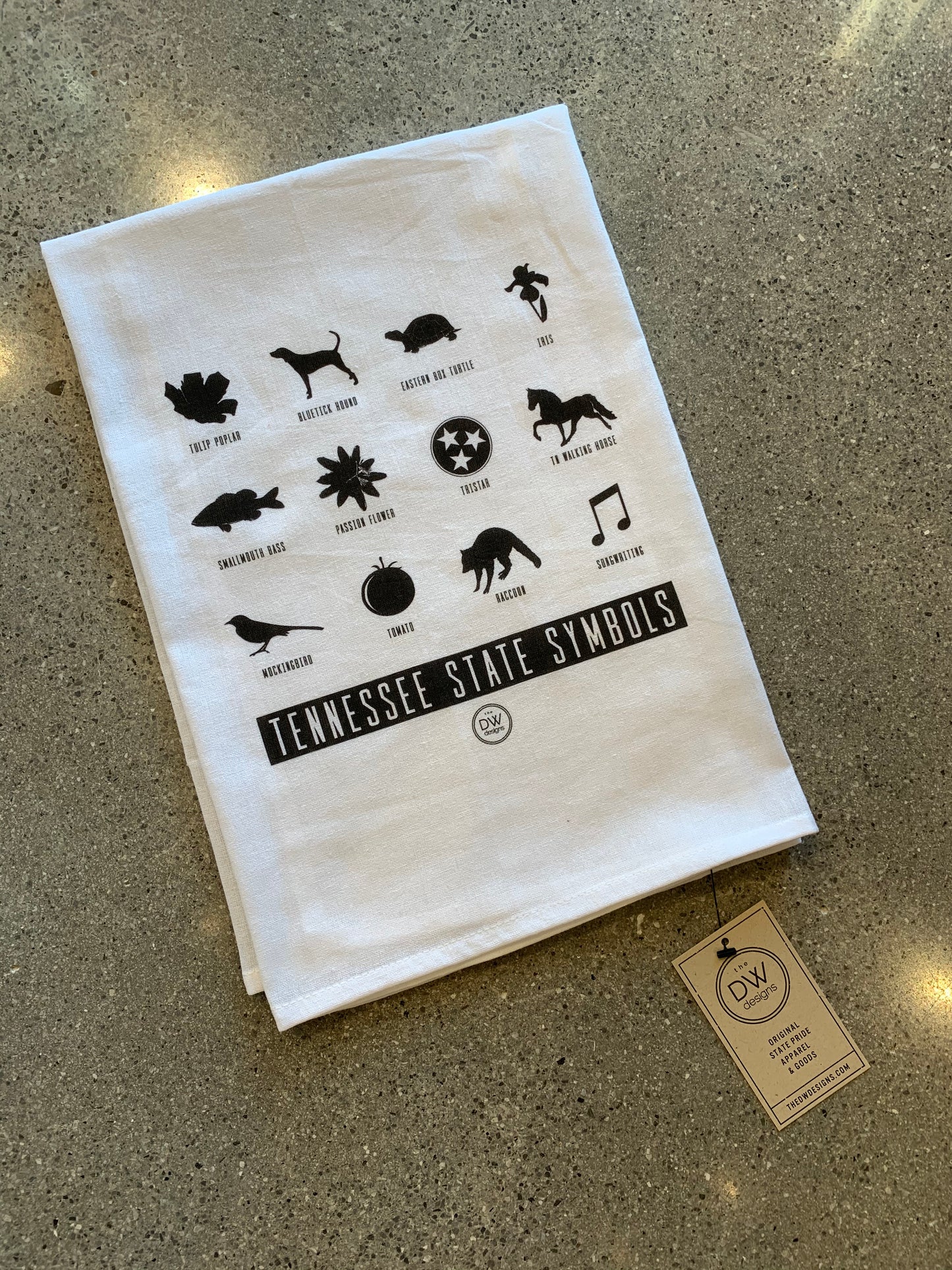 The TN State Symbols Tea Towel (28 x 29)