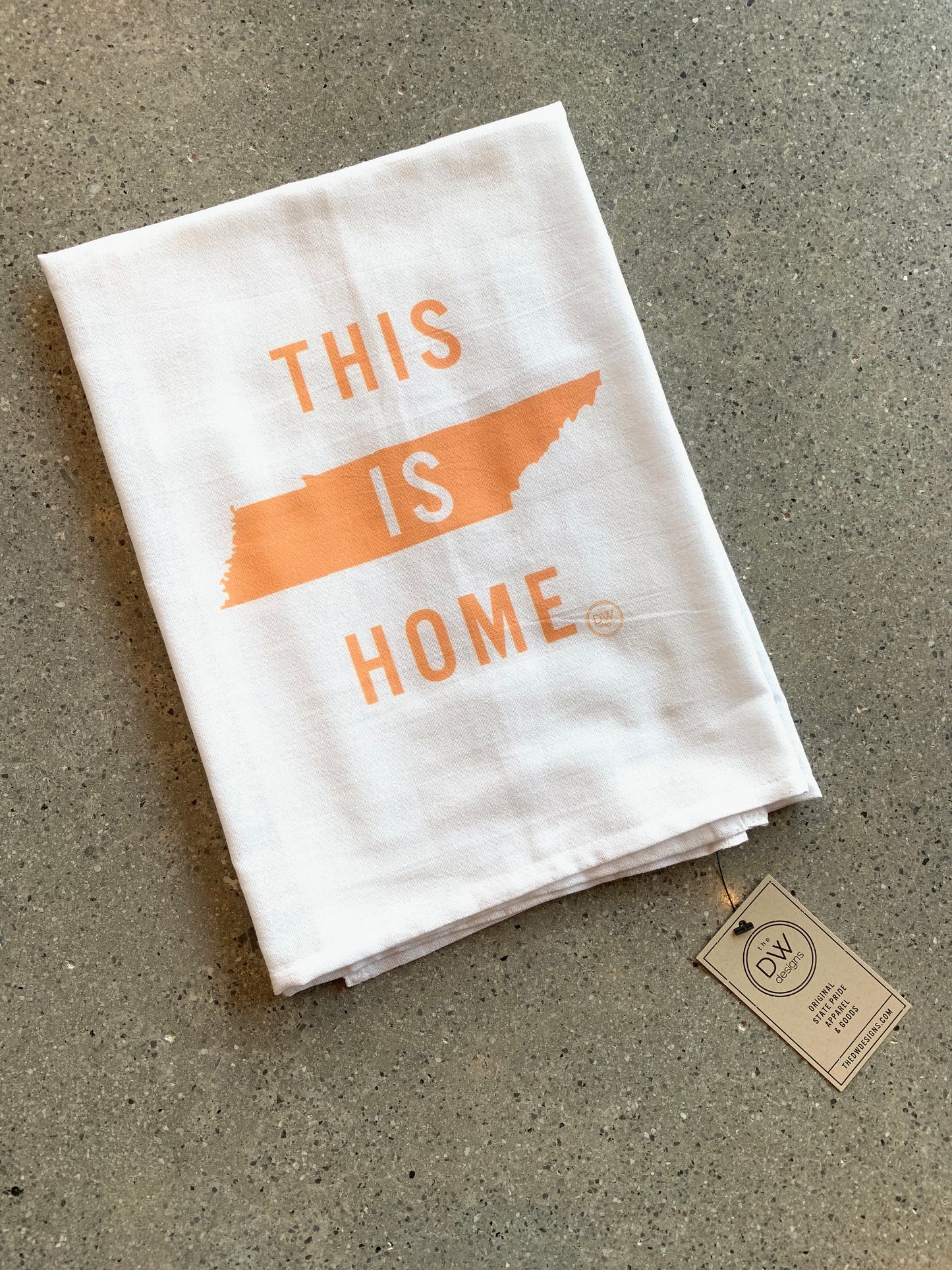 The This is Home Tea Towel - orange (28 x 29)