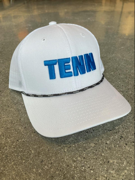 The Blue TENN Rope Trucker Hat - White