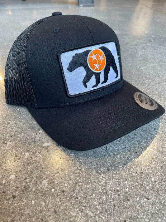 The Native Bear Trucker Hat - Solid Black