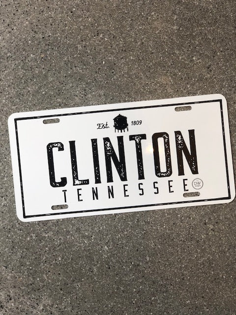The Clinton Est. Metal License Plate - IMPERFECT