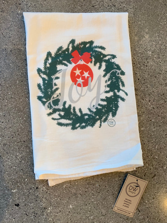 The TN Joy Wreath Christmas Tea Towel (28 x 29)
