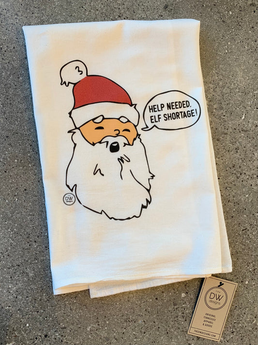 The Elf Shortage Tea Towel (28 x 29)