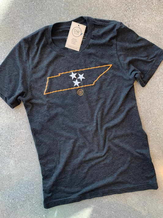 The Minimal Tristar State Tee - Charcoal