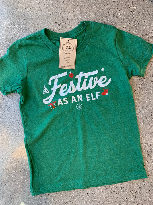 The Festive As An Elf Kids Tee